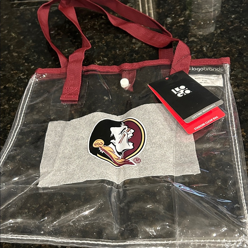 Florida State Seminoles Logo Brands Clear Stadium Tote.